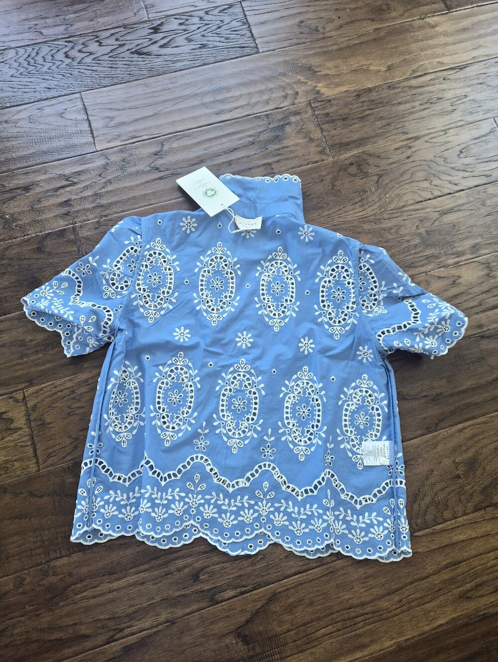 *NWT* [Sezane] Elvira Blouse in Cream Chambray, Size 40/8 - Picture 6 of 12